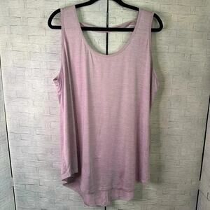 Lane Bryant Livi Womens Tank Top activewear athleisure casual lavender plus size